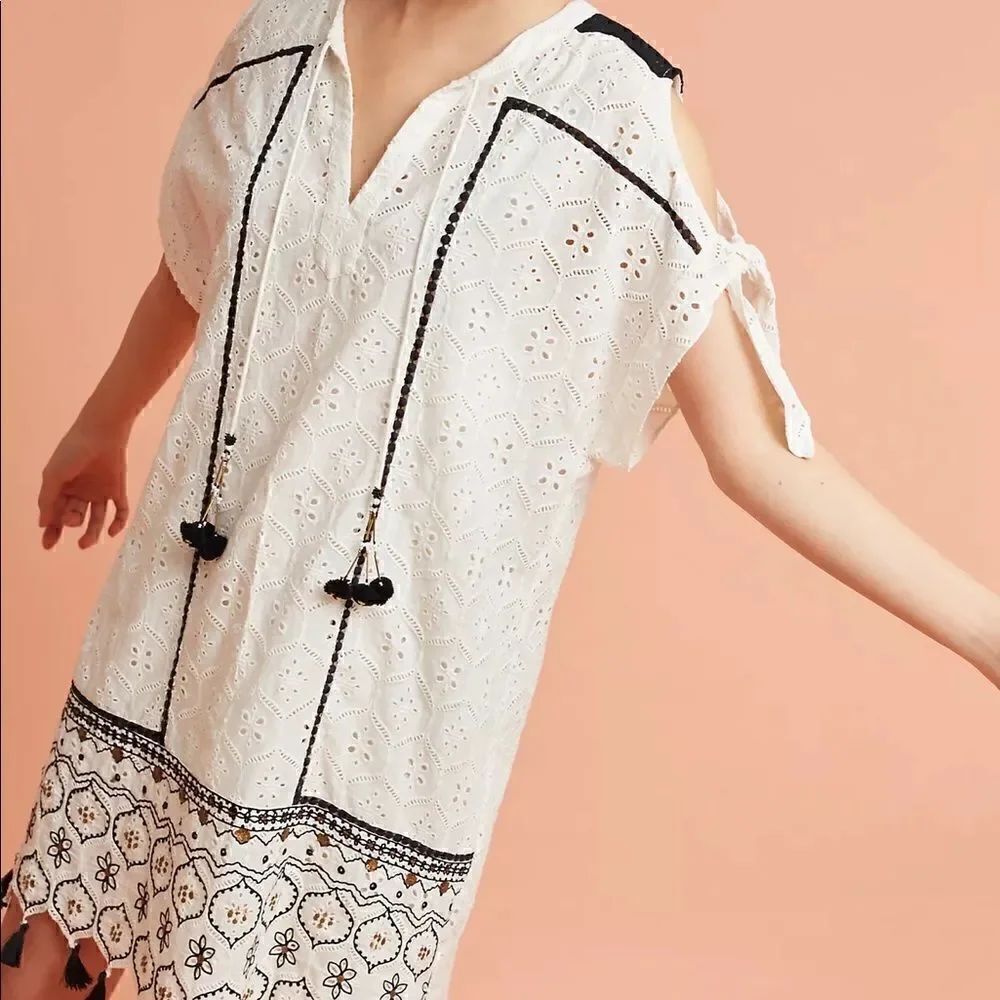 Anthropologie | Anthro Hemant & Nandita Aditya Embroidered Tunic Dress sz M